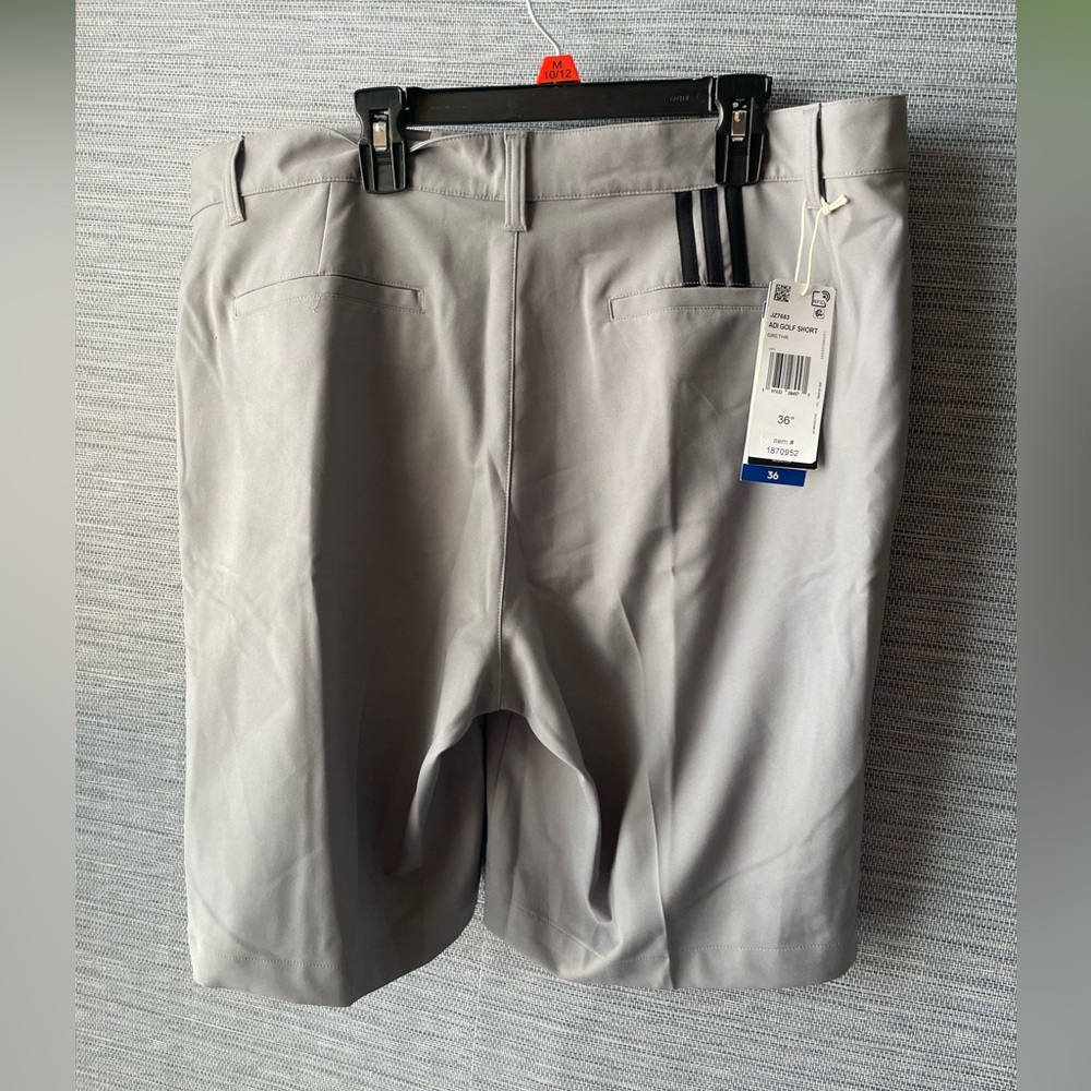 adidas Men’s Light Gray Athletic Golf Shorts - Picture 3 of 5